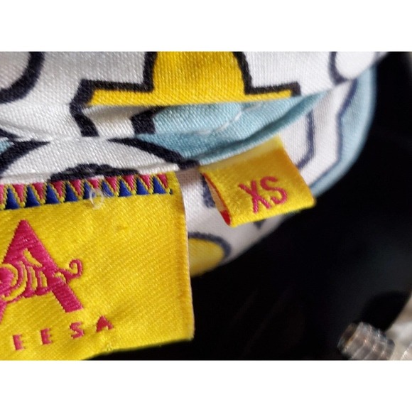 Ateesa Women's Multicolor Viscose Collared Half Sleeve Knee Length Dress Size XS - Picture 9 of 13